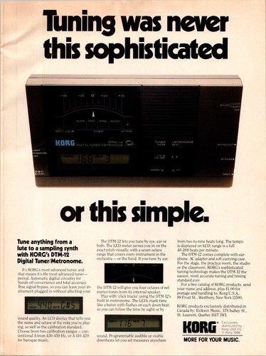 1987 korg tuner print - 1987,