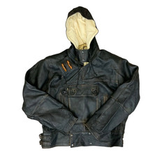 Giacca pelle nera vintage anni