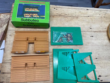 Tribuna stadio SUBBUTEO vintage C140 con scatola e spettatori 30+