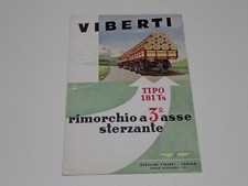 VIBERTI RIMORCHIO A 3 ASSE STERZANTE  181 TS  DEPLIANT BROCHURE PROSPEKT (B1-41)