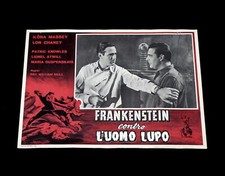 FRANKENSTEIN CONTRO L'UOMO LUPO fotobusta poster Meets the Wolf Man Horror G50