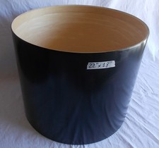 Fusto in Acero nero satinato 22" x 18” vergine non forato x  grancassa batteria