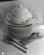 Servizio pesce vintage Bavaria Winterling porcellana composto da 12 piatti,zuppi