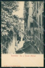 Venezia Città Rio o Canale Albrizzi Gondola Barche cartolina RT7333