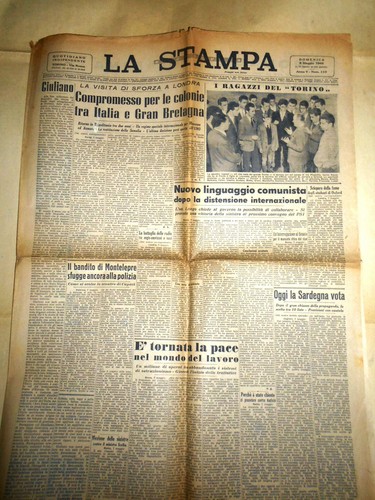 Stampa 1949 tragedia - la, 8/5/1949
