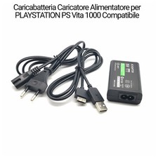 Caricabatteria Caricatore Alimentatore per PLAYSTATION PS Vita 1000 Compatibile