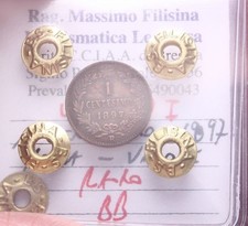 NL* italia UMBERTO I 1 CENTESIMO RAME 1897 RARO BB Perizia Filisina Massimo