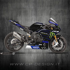 Kit Grafiche compatibili Yamaha R1 2020-2025 per carene RACING Graphics stickers