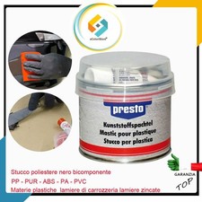 Stucco per auto plastica paraurti carrozzeria bicomponente Presto 250 grammi