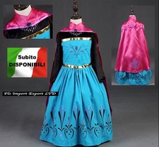 Frozen Abito Maschera Carnevale Incoronazione Elsa Girl Dress up Costume 789001B