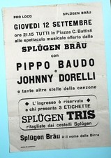 Pippo Baudo Locandina Spettacolo Con Jonny Dorelli E Altri Cantanti Dell'epoca