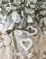 gessetti profumati 24 Cuore Segnaposto Bomboniera Verde Salvia