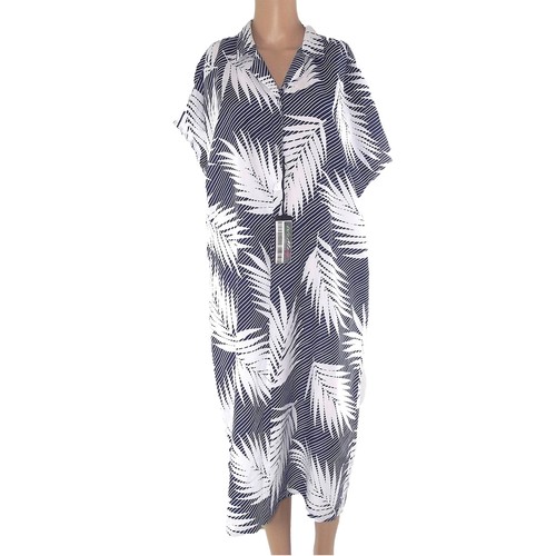 Vestito donna blu bianco - vestito,