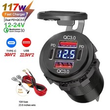 12V-24V PD + QC3.0 Doppio USB