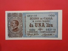 1 LIRA Vittorio Emanuele III°