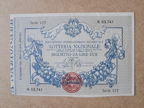 Biglietto lotteria nazionale - biglietto,
