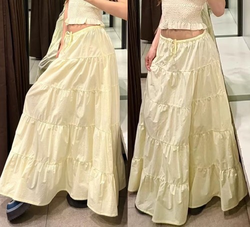 Gonna pannelli zara gialla - gonna, a