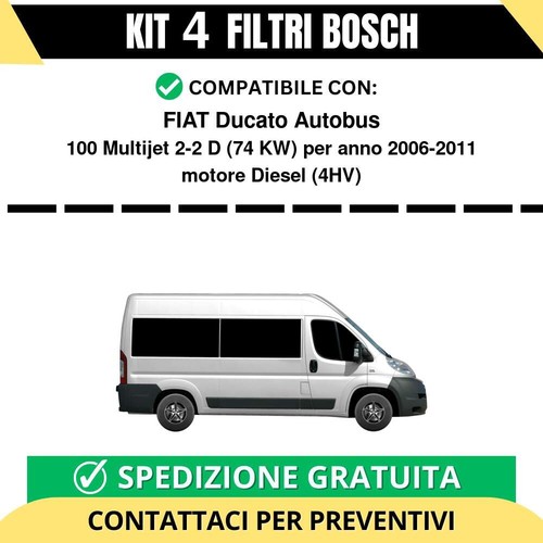 Kit filtri bosch - 4, fiat