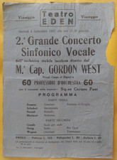 VIAREGGIO (LUCCA) 1945 TEATRO EDEN - ORCHESTRA LUCCHESE - VOLANTINO - LOCANDINA