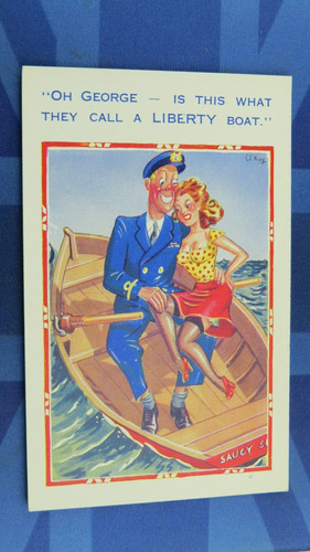 Saucy comic postcard 1950s - comic,