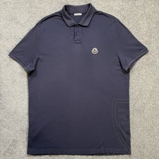 Polo Moncler blu taglia grande