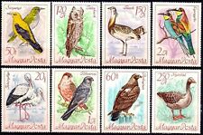 Ungheria 1968 Uccellini Gufo Aquila Imperiale Cicogna Bustord Oca Natura 8v Set MNH