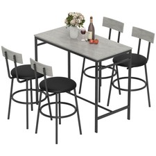 HOMCOM Set Tavolo Alto e 4