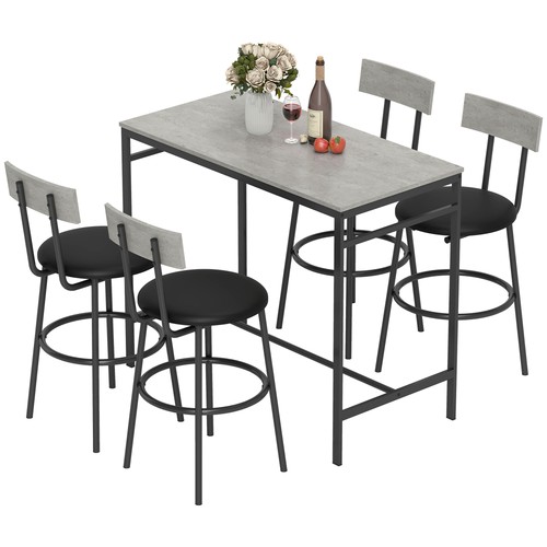 Homcom set tavolo alto - set, 4