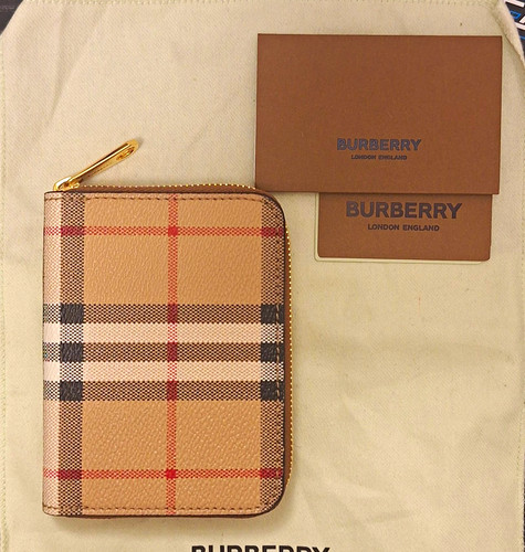 Portafoglio donna burberry zip - portafoglio,