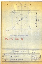 1961 NAUTICA Motore 250 fuoribordo - Guarnizione fra motore e supporto *Disegno