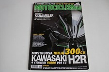 L68-MOTOCICLISMO- OTTOBRE 2014- SCRAMBLER KAWASAKI NINJA MOTO CASCO RUOTA GOMMA