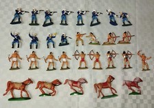 25 SOLDATINI + 5 CAVALLI ANNI 90 ALBUM FIGURINE WEST PANINI Nordisti Indiani