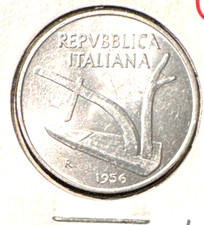 Italy 1956 10 lire KM 93 BU