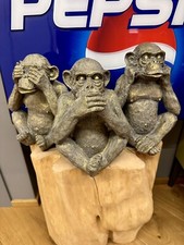 Soprammobili moderni, Scimmie Sagge in resina, Modernariato.