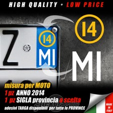 2 Adesivi per TARGA MOTO sigla