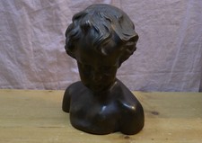 MEZZOBUSTO IN BRONZO, STATUA BAMBINO, ALTEZZA cm.20  [TI32]
