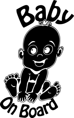 Adesivo bambino bordo - bambino, a