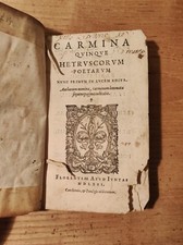 Cinquecentina Carmina Hetruscorum poetarum Poeti Etruschi Giunta Firenze Giunti