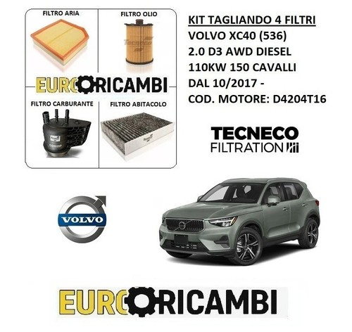 Kit tagliando filtri tecneco - tagliando,
