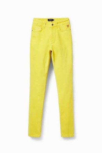 Jeans desigual dritto giallo - jeans,