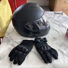 Casco e guanti visiera