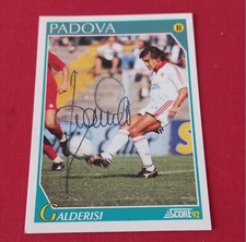 GALDERISI GIUSEPPE PADOVA = FIGURONA SCORE CARD 1992/93 AUTOGRAFATA SIGNED