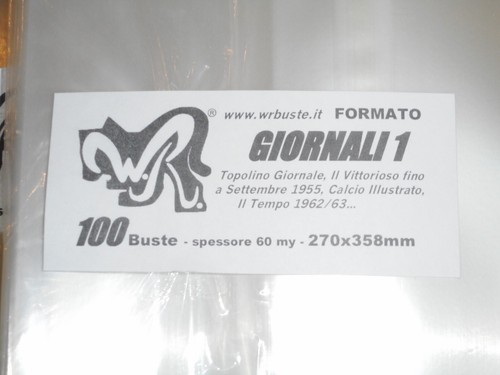 100 buste giornali 1 - "giornali, 1"