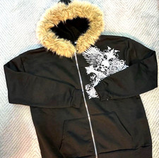 Felpa con cappuccio Y2K nera