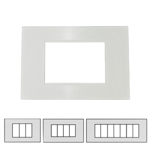Placca quadra bianca - placca, 3p