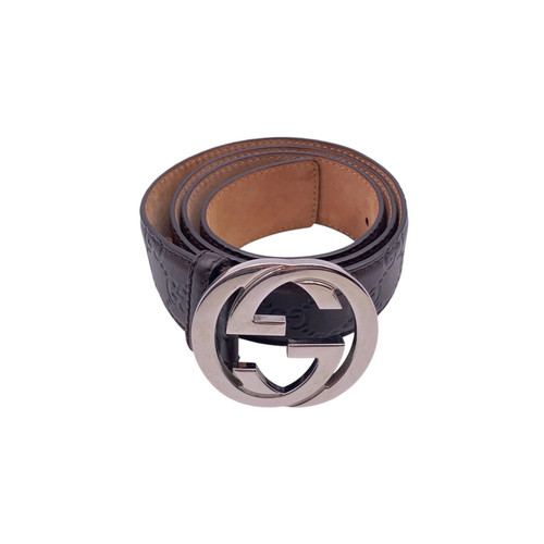 Cintura gucci pelle marrone - gucci, in