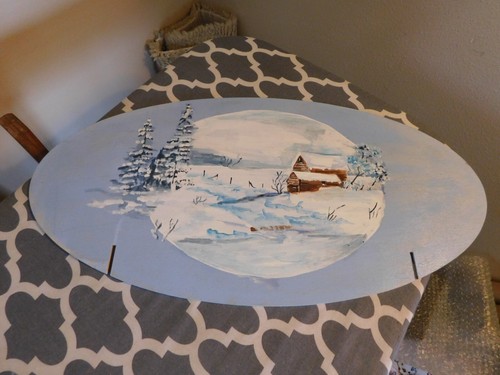 Original oil painting winter - painting,