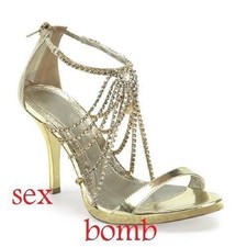 SEXY sandali STRASS tacco 7,5