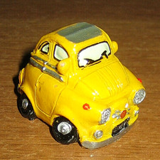 Modellino miniatura FIAT 500 riproduzione in ceramica decorata da collezione