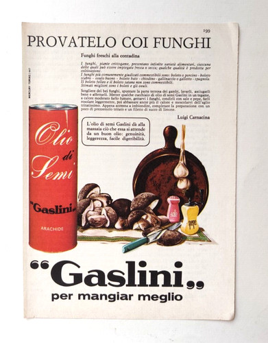 Pubblicita gaslini olio semi - gaslini,